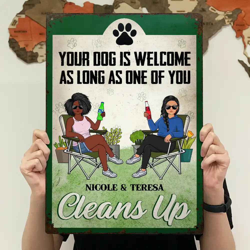 Your Dog Is Welcome - Personalized Classic Metal Signs