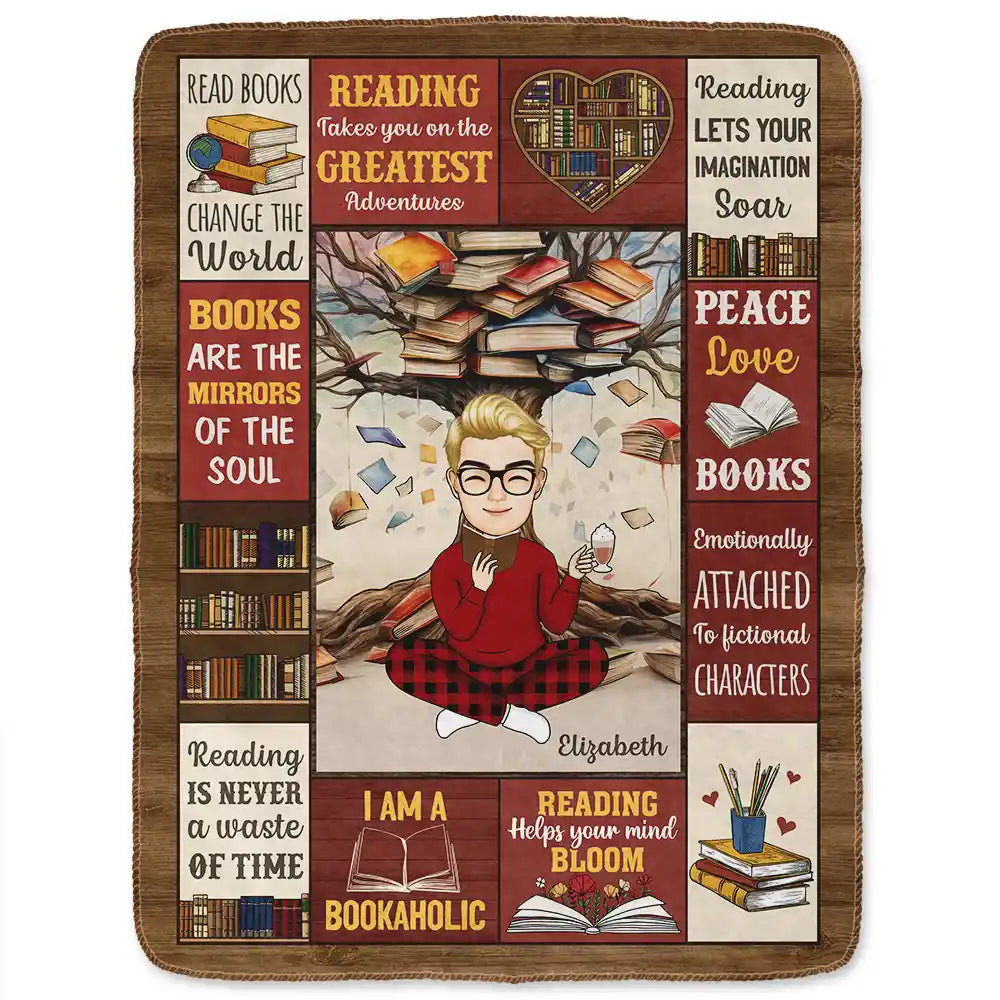 My Reading Blanket - Personalized Fleece Blanket, Sherpa Blanket