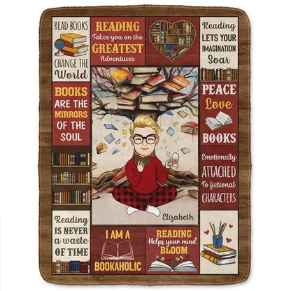 My Reading Blanket - Personalized Fleece Blanket, Sherpa Blanket
