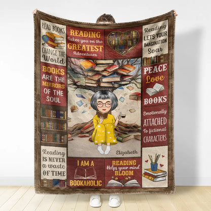 My Reading Blanket - Personalized Fleece Blanket, Sherpa Blanket