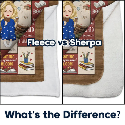 My Reading Blanket - Personalized Fleece Blanket, Sherpa Blanket