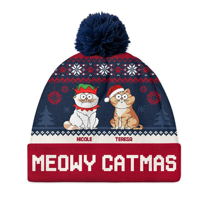 Meowy Catmas - Personalized Bobble Beanie Hat