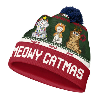 Meowy Catmas - Personalized Bobble Beanie Hat