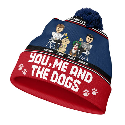 You, Me And The Dog - Personalized Bobble Beanie Hat