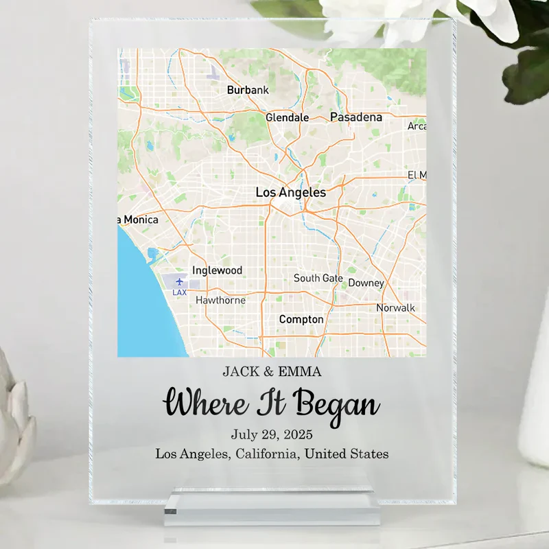 Couple Anniversary Love Message - Personalized Vertical Rectangle Acrylic Plaque