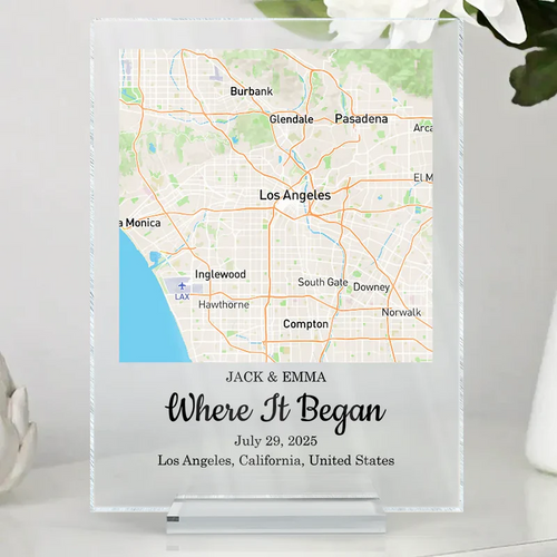 Couple Anniversary Love Message - Personalized Vertical Rectangle Acrylic Plaque