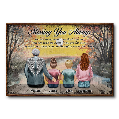 Grandparent Memorial Missing You Always - Memorial Gift - Personalized Custom Poster