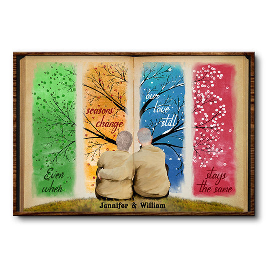 Our Love Still Stays The Same Family Old Couple - Gift For Grandparents - Personalized Custom Poster