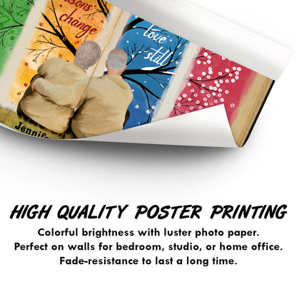 Our Love Still Stays The Same Family Old Couple - Gift For Grandparents - Personalized Custom Poster