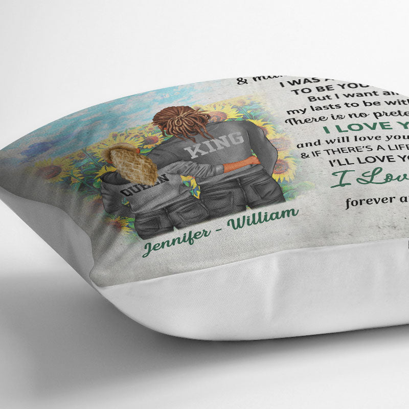 Black Couple The Day I Met You - Personalized Custom Pillow