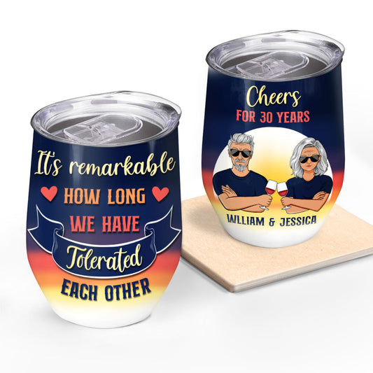 It's Remarkable - Gift For Married Couples - Personalized Custom Wine Tumbler