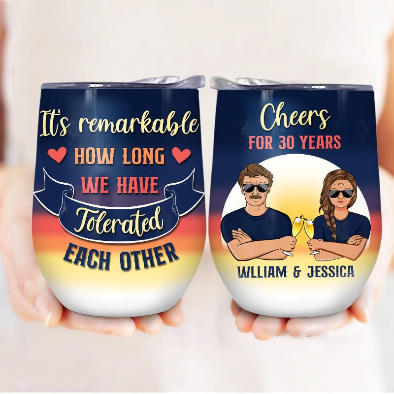 It's Remarkable - Gift For Married Couples - Personalized Custom Wine Tumbler