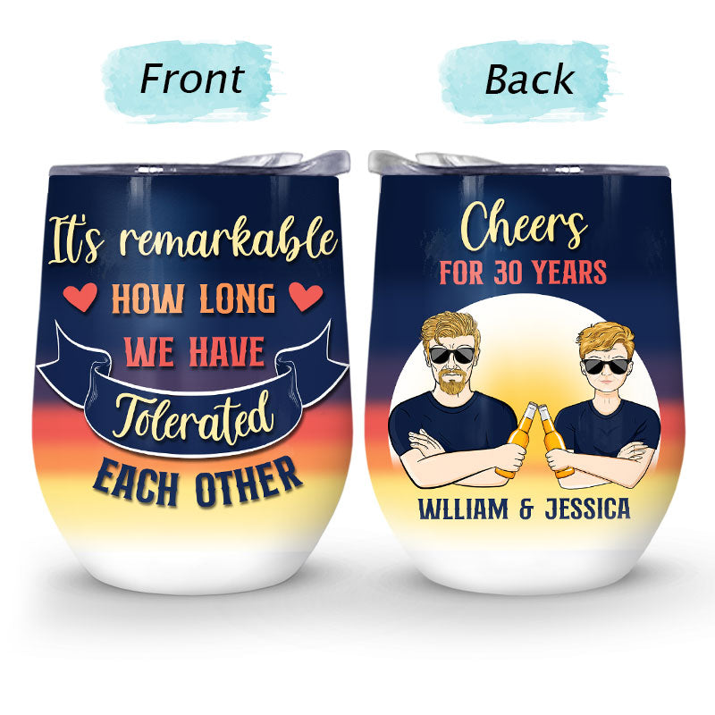 It's Remarkable - Gift For Married Couples - Personalized Custom Wine Tumbler