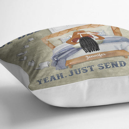 Just Send Books Reading - Personalized Custom Pillow