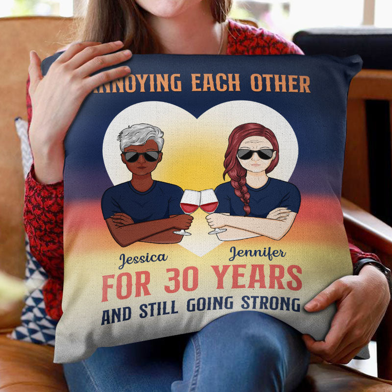Annoying Each Other Drinking - Gift For Married Couples - Personalized Custom Pillow