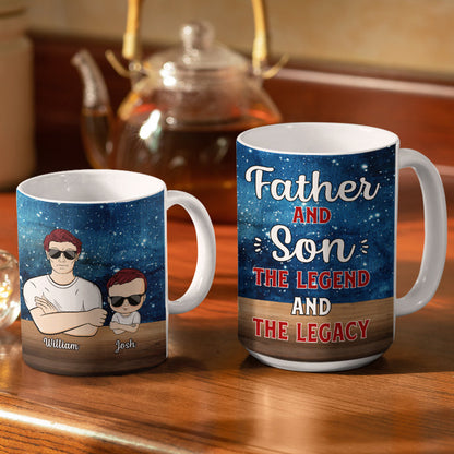 Family Relationship Like Father Like Daughter - Personalized Custom White Edge-to-Edge Mug