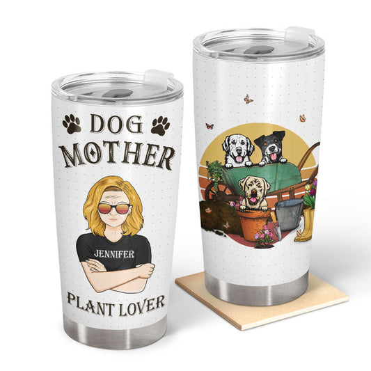 Dog Parent Plant Lover - Gardening Gift For Dog Fathers And Mothers - Personalized Custom Tumbler