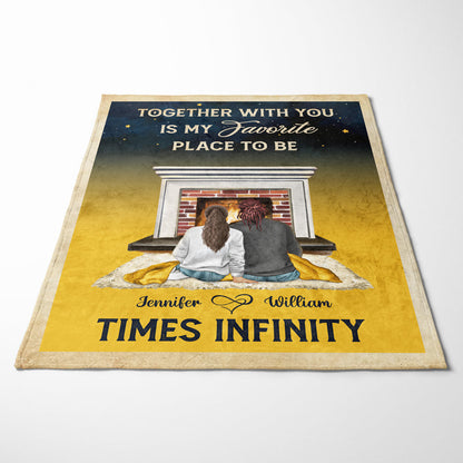 Together With You Couple - Personalized Custom Fleece Blanket