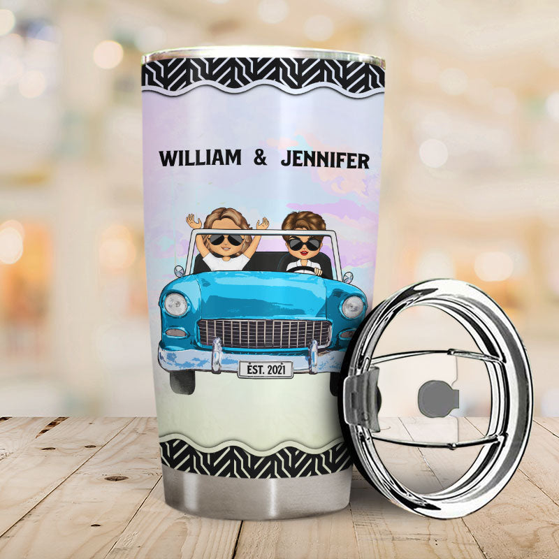 Who You Have Beside - Gift For Couples - Personalized Custom Tumbler