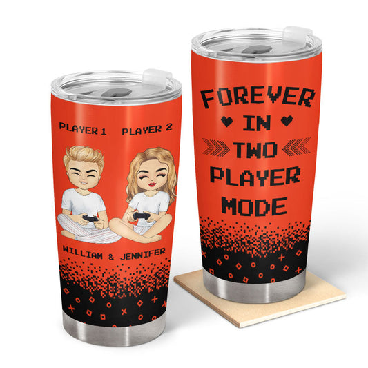 Player 1 Player 2 - Gift For Gaming Couples - Personalized Custom Tumbler