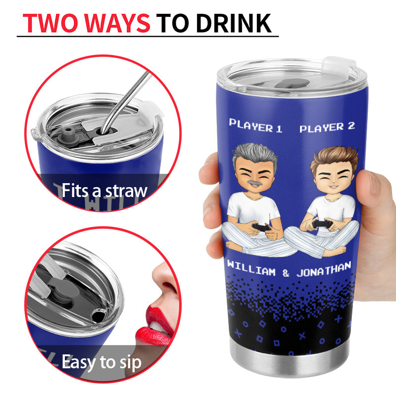 Player 1 Player 2 - Gift For Gaming Couples - Personalized Custom Tumbler