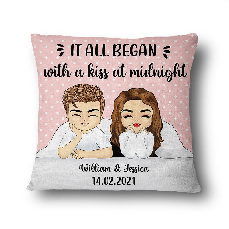 It All Began With - Gift For Couples - Personalized Custom Pillow