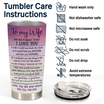 To My Wife Married Couple - Gift From Husbands To Wives - Personalized Custom Tumbler