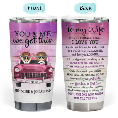 To My Wife Married Couple - Gift From Husbands To Wives - Personalized Custom Tumbler