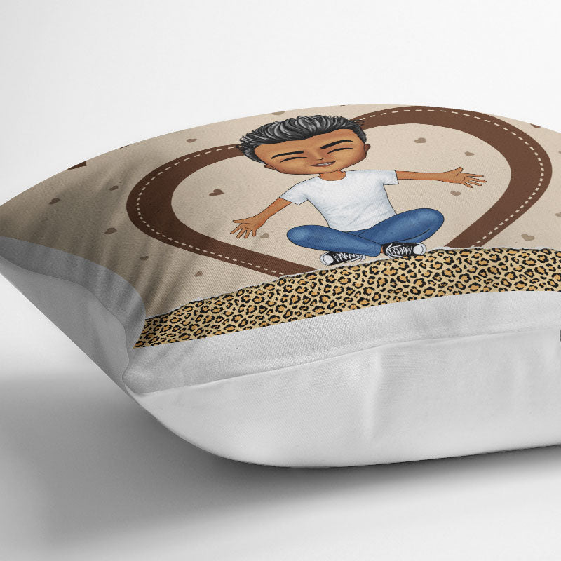 Chibi Couple Hug This Pillow Until You Can Hug Me - Personalized Custom Pillow