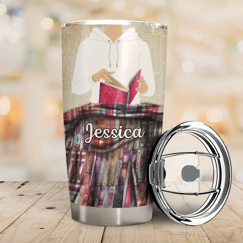 I Open A Book Reading - Personalized Custom Tumbler