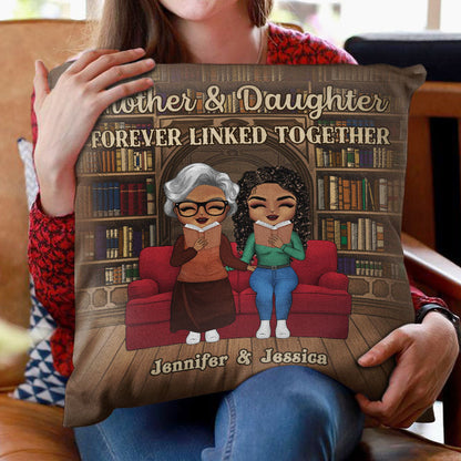 Mother Reading Daughter A Nerd - Personalized Custom Pillow