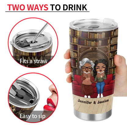 Reading Mother & Daughter I Am A Nerd - Personalized Custom Tumbler