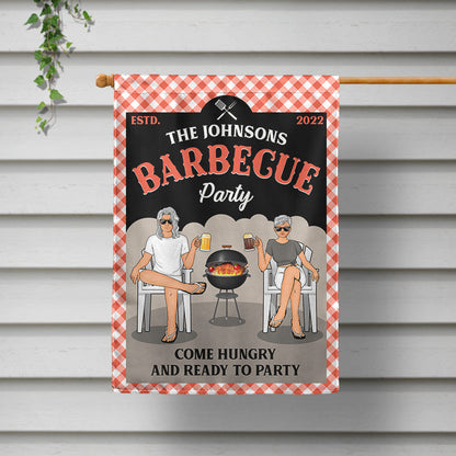 Barbecue Party Grilling - Personalized Custom Flag