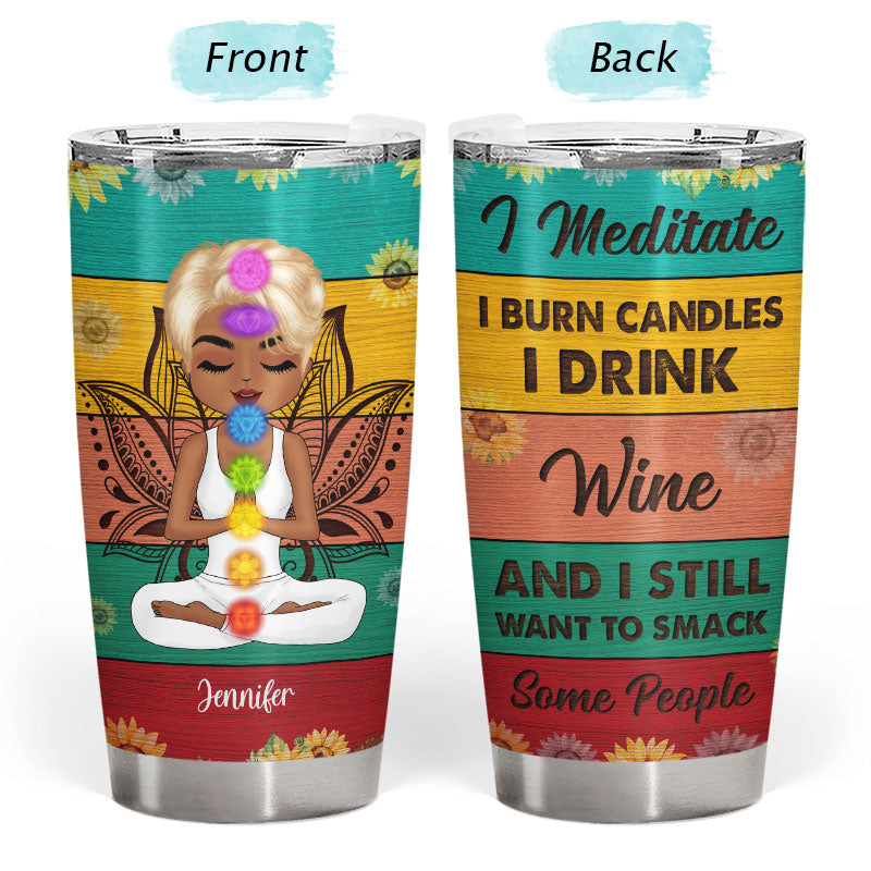 Smack Some People - Gift For Yoga Lovers - Personalized Custom Tumbler