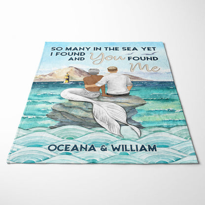 So Many In The Sea - Gift For Couple - Personalized Custom Fleece Blanket