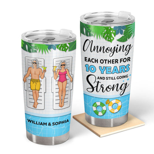 Annoying Each Other Pool - Gift For Couples - Personalized Custom Tumbler