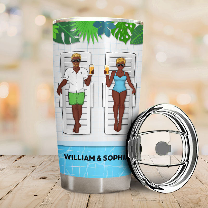 Annoying Each Other Pool - Gift For Couples - Personalized Custom Tumbler