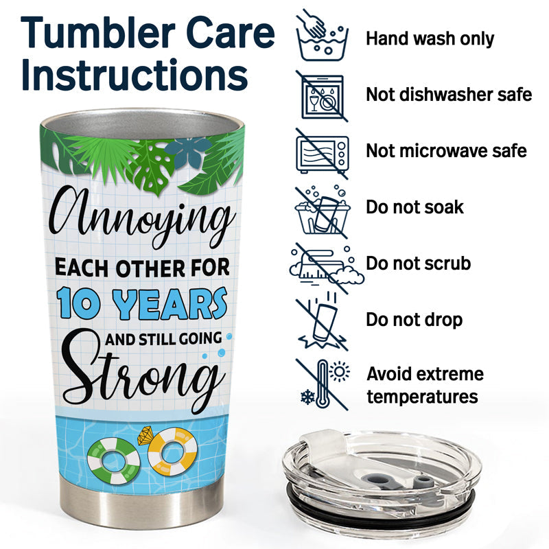 Annoying Each Other Pool - Gift For Couples - Personalized Custom Tumbler