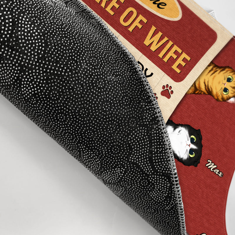 Pet Lovers Beware Of Wife Dogs Are Shady - Personalized Custom Doormat