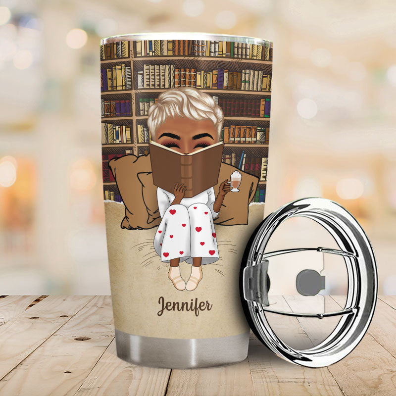 Reading Just A Girl Boy Who Loves Books - Personalized Custom Tumbler