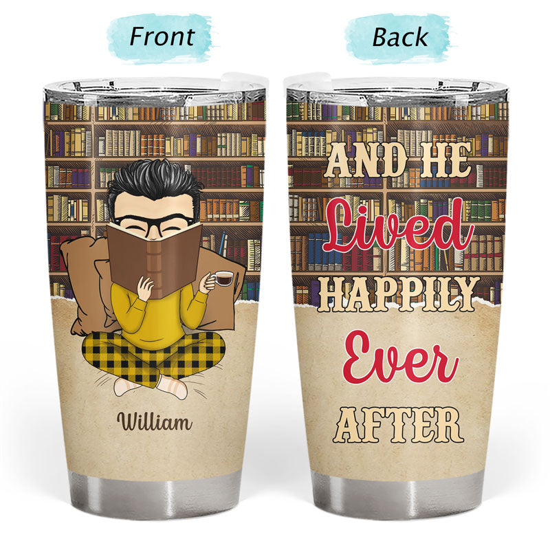 Reading Just A Girl Boy Who Loves Books - Personalized Custom Tumbler