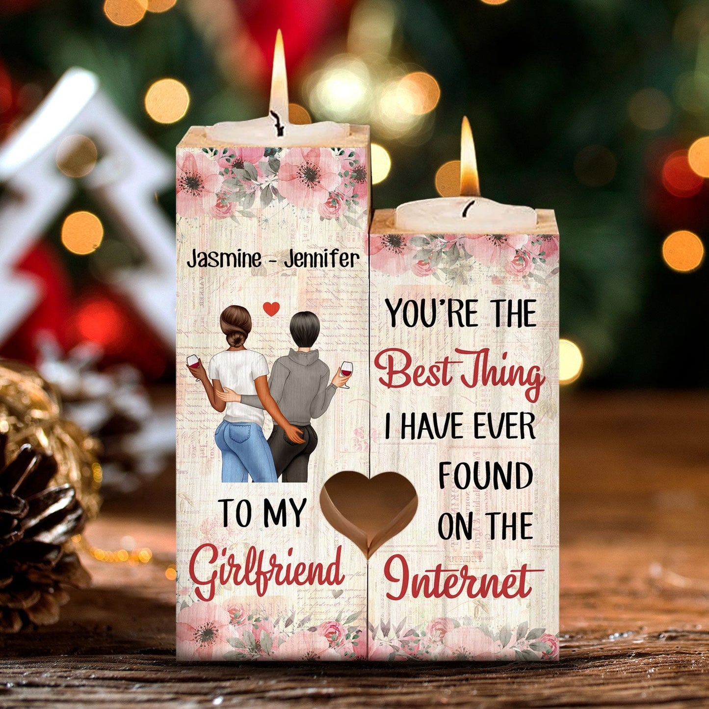 Couple You're The Best Thing I Ever Found - Personalized Custom Candle Holder