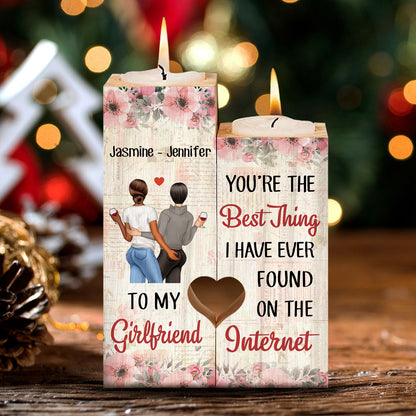 Couple You're The Best Thing I Ever Found - Personalized Custom Candle Holder