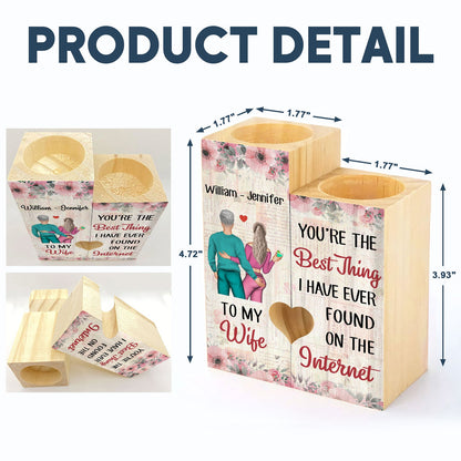 Couple You're The Best Thing I Ever Found - Personalized Custom Candle Holder