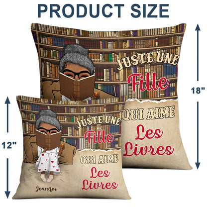 Reading French Tout Simplement Passionnée De Lecture - Oreiller Personnalisé