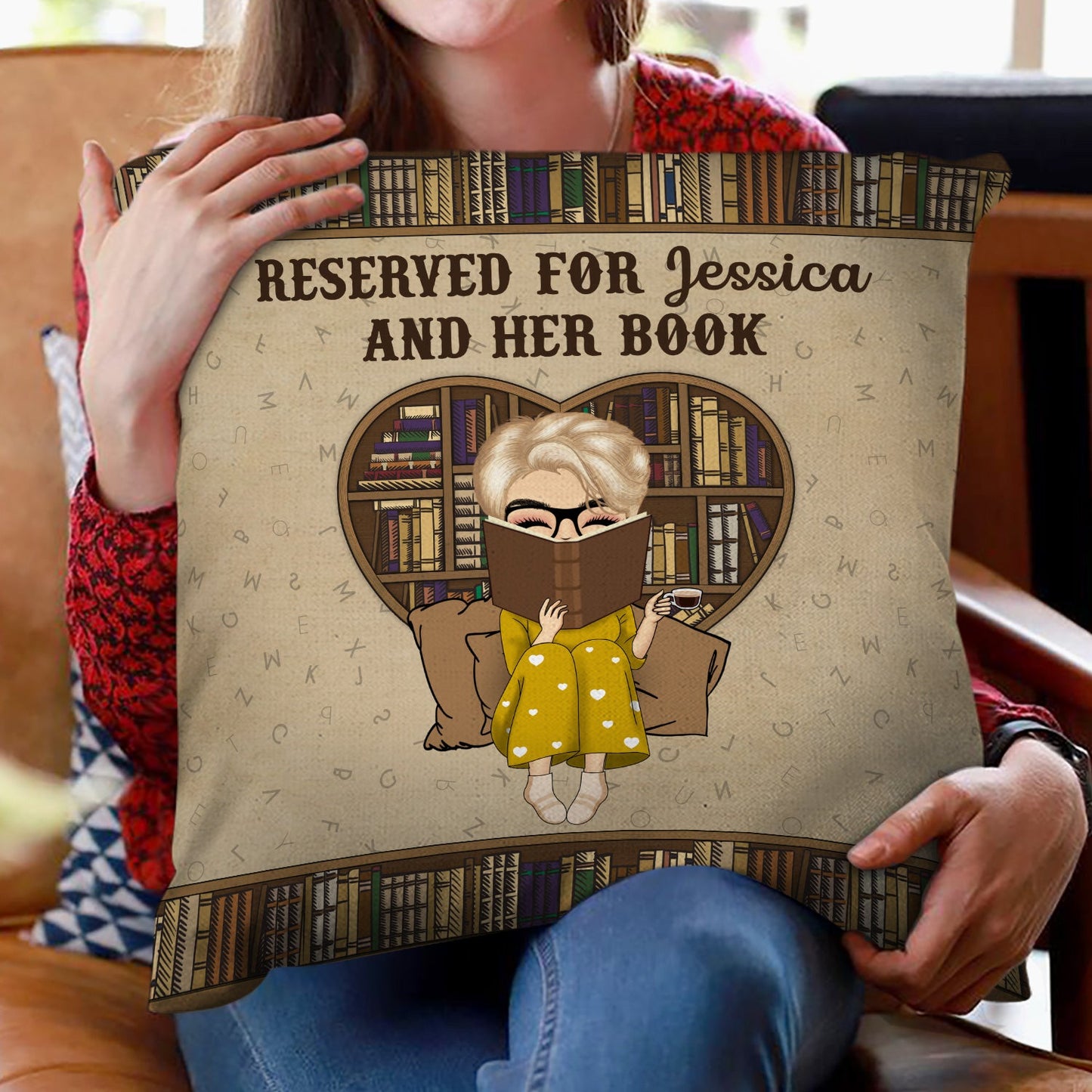 Reading Reserved For Me And My Book - Personalized Custom Pillow