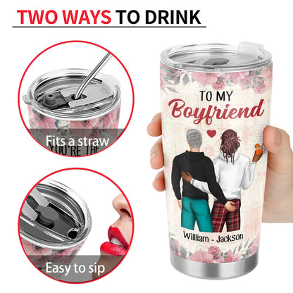 Couple You're The Only One I Want To Annoy Floral - Anniversary Gift For Couple - Personalized Custom Tumbler