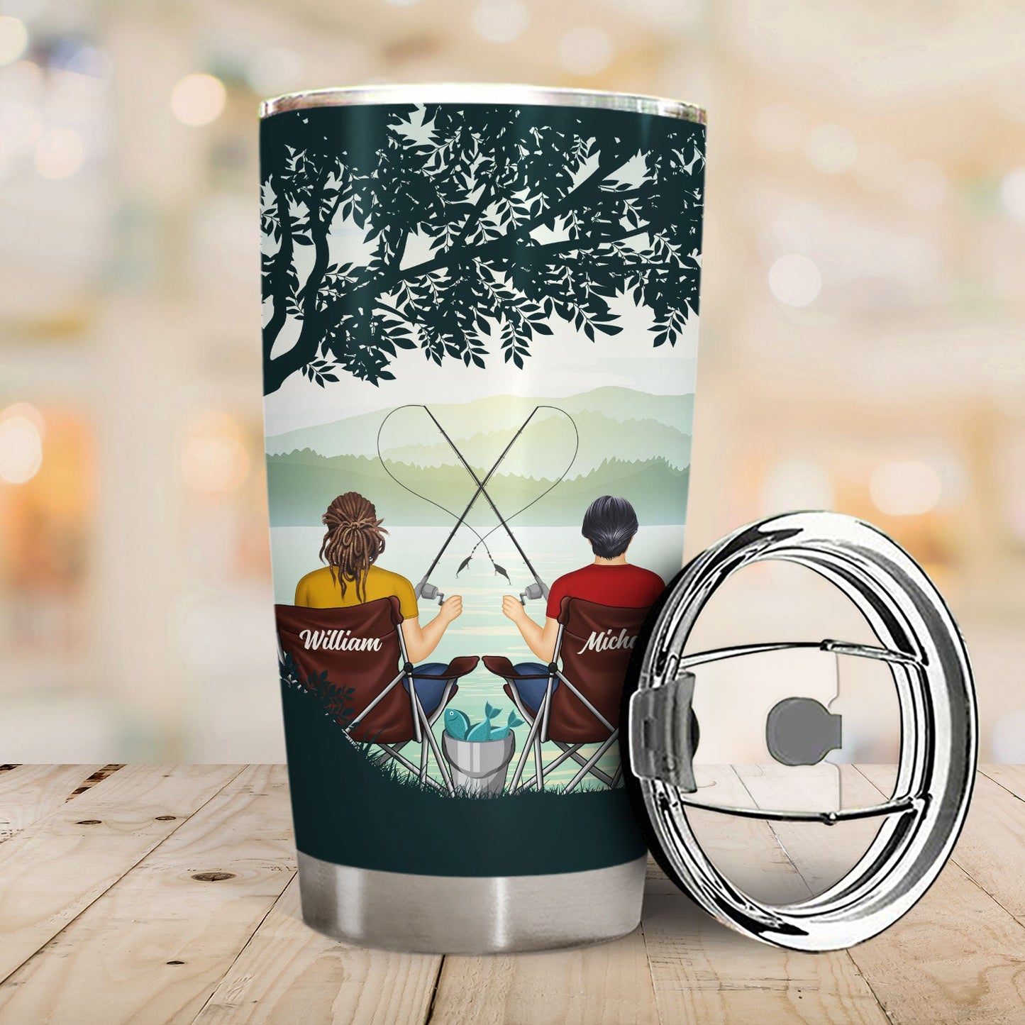 Rod To My Reel - Gift For Couples - Personalized Tumbler