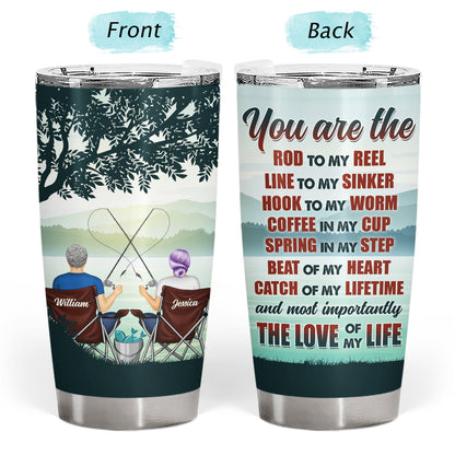 Rod To My Reel - Gift For Couples - Personalized Tumbler