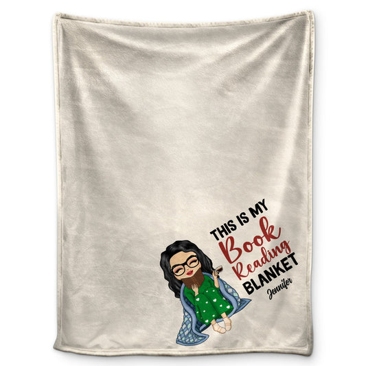 My Reading Blanket - Gift For Book Lovers - Personalized Fleece Blanket